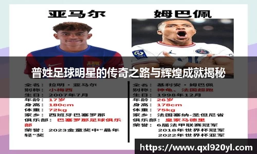 普姓足球明星的传奇之路与辉煌成就揭秘